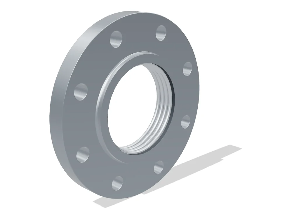 Threaded flange (TH), NPS 4 Class 150 – 3D view