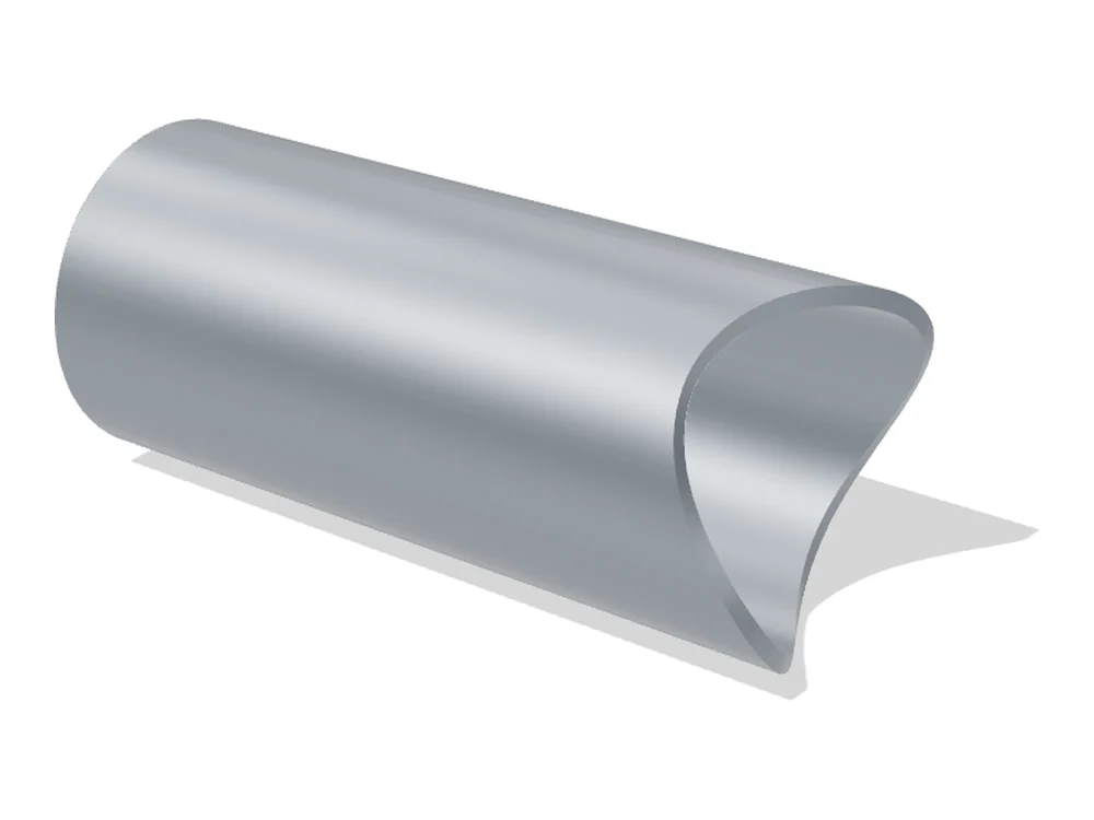 Tube inox ASME B36.19M, NPS 4 Sch 40S (114,3 × 6,02 mm) – vue 3D