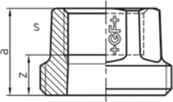 Croquis coté du raccord n° 370 avec les lettres de cotes du tableau